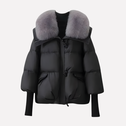 Women's Puffer Jacket Faux Fur Collar