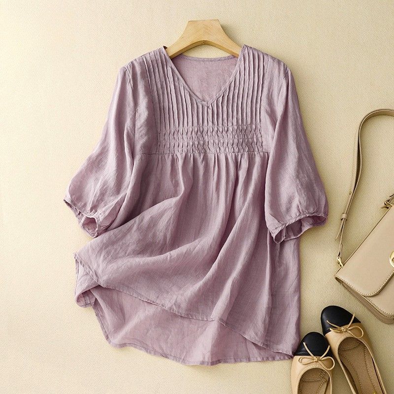 Breathable Summer Cotton Blend Top