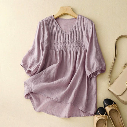 Breathable Summer Cotton Blend Top