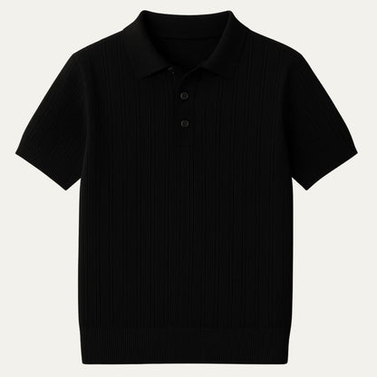 Men's Retro Knitted Polo Shirt - VibreMode