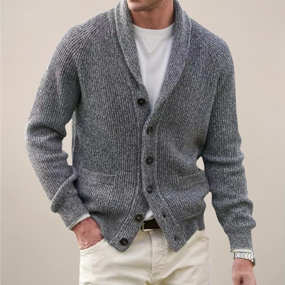 Lucas | Men's Lightweight Crew Neck Sweater Cardigan