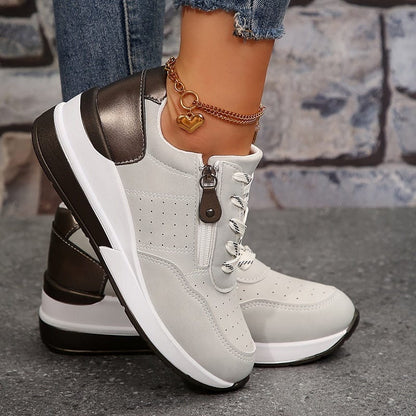 Comfortable Women's Supportive Zip Sneakers