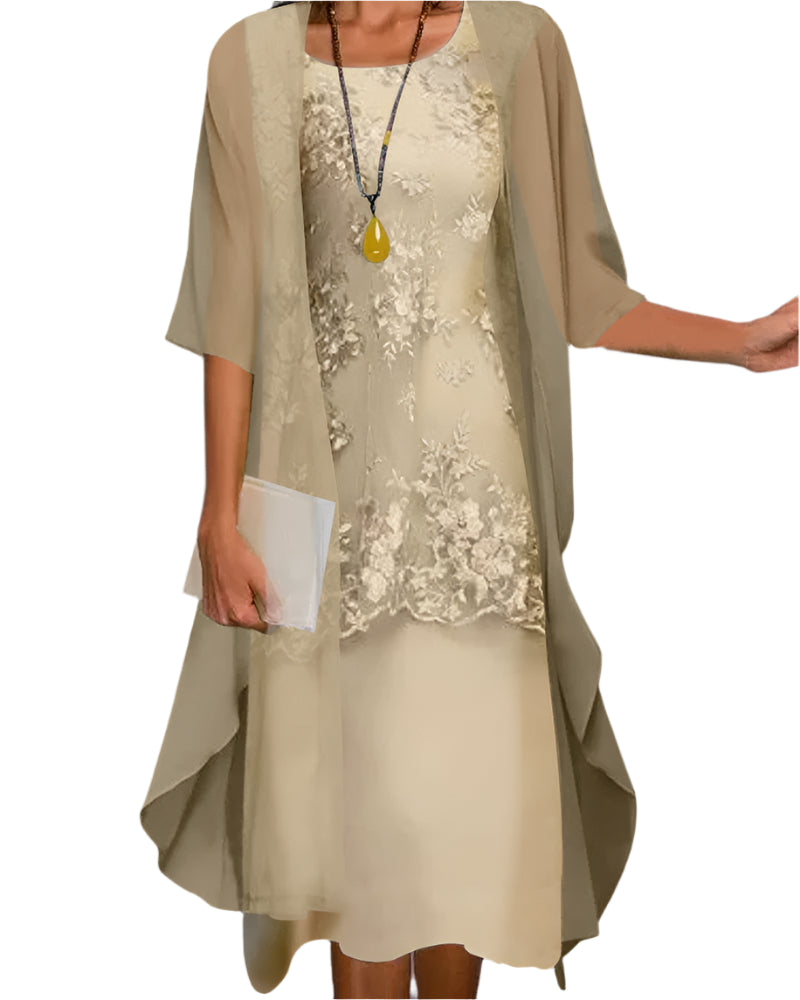 Elegant Ladies Flowy See Through Dress