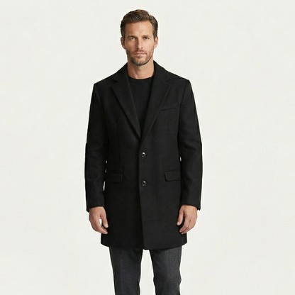 Men's Wool Blend Overcoat Smart Casual Winter