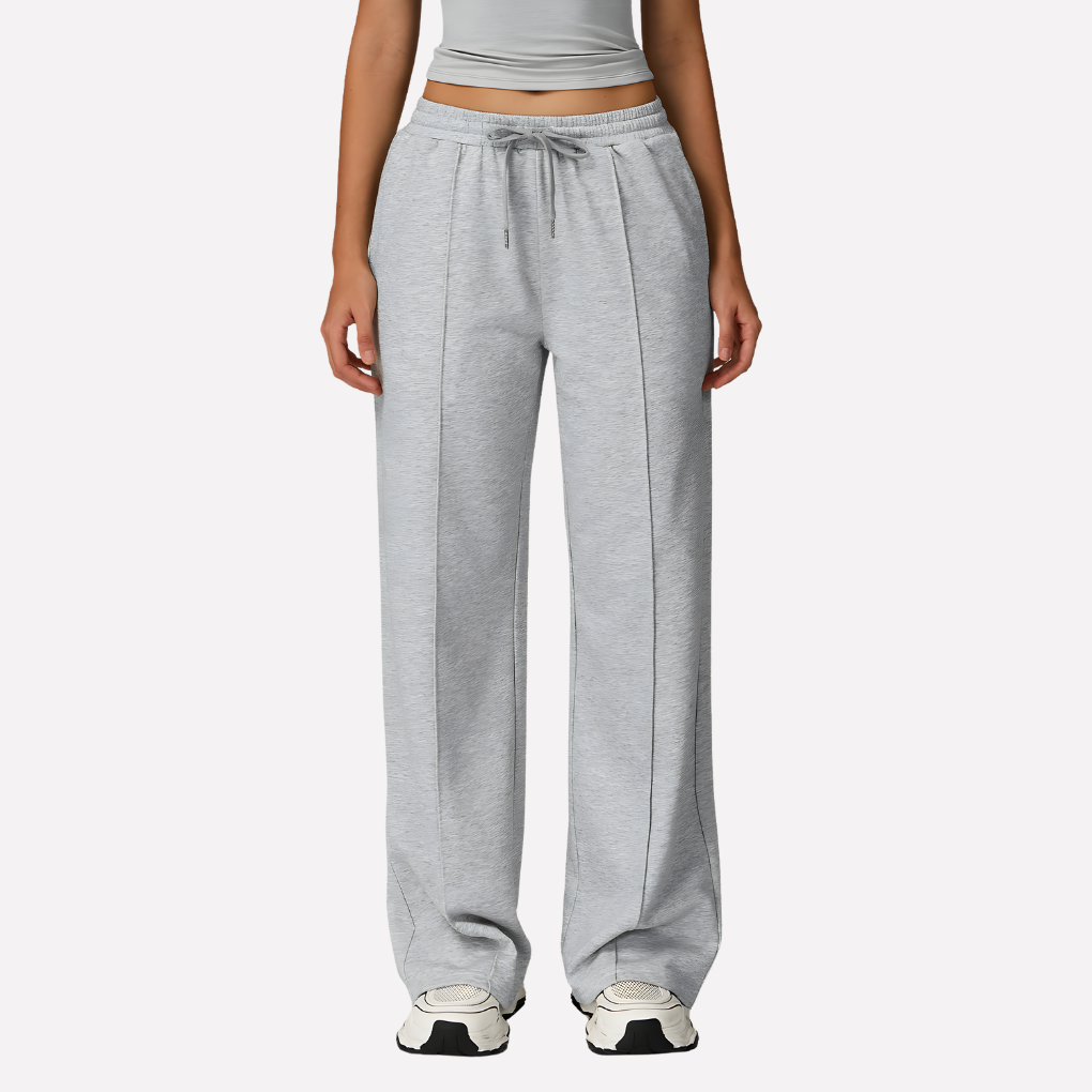 Women's Wide Leg Sweatpants Cotton Comfortable Black