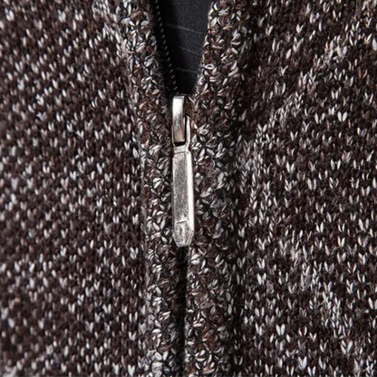 Men's Knit Zip Up Jacket Winter Casual