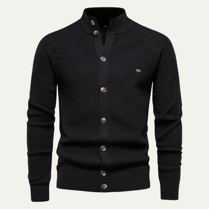 Men's Knitted Cotton Cardigan Button Up Casual