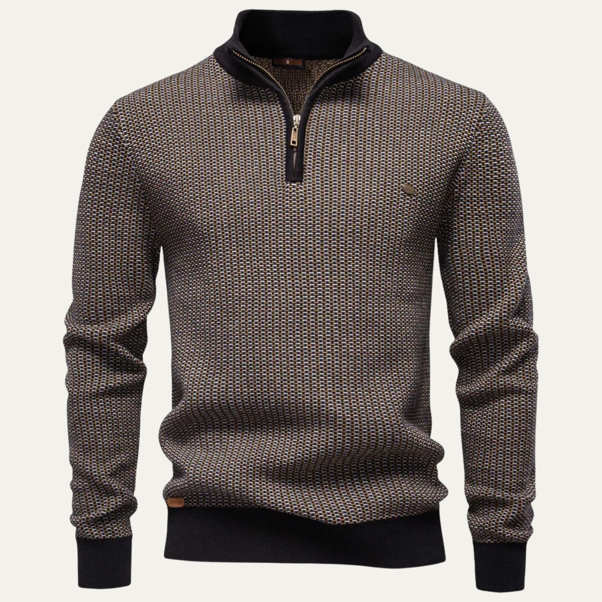 Men's Quarter Zip Warm Winter Sweater - VibreMode