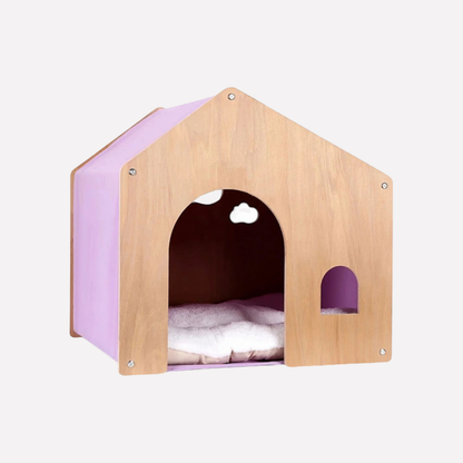 Wooden Cat Bed Cozy Retreat