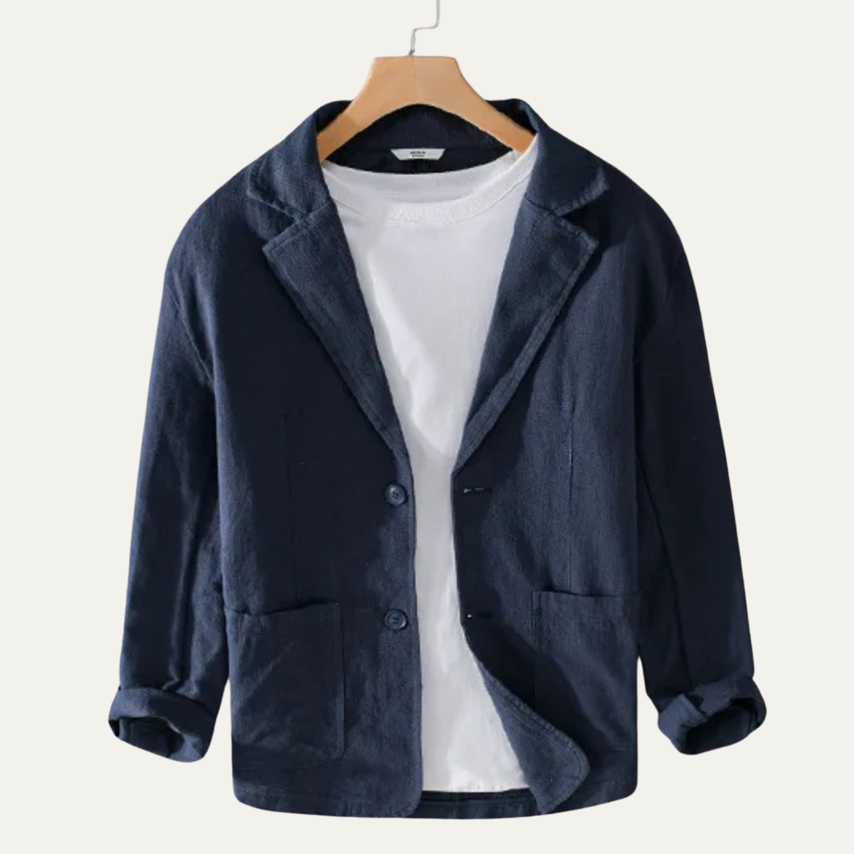 Men's Linen Blazer Lightweight Solid Color