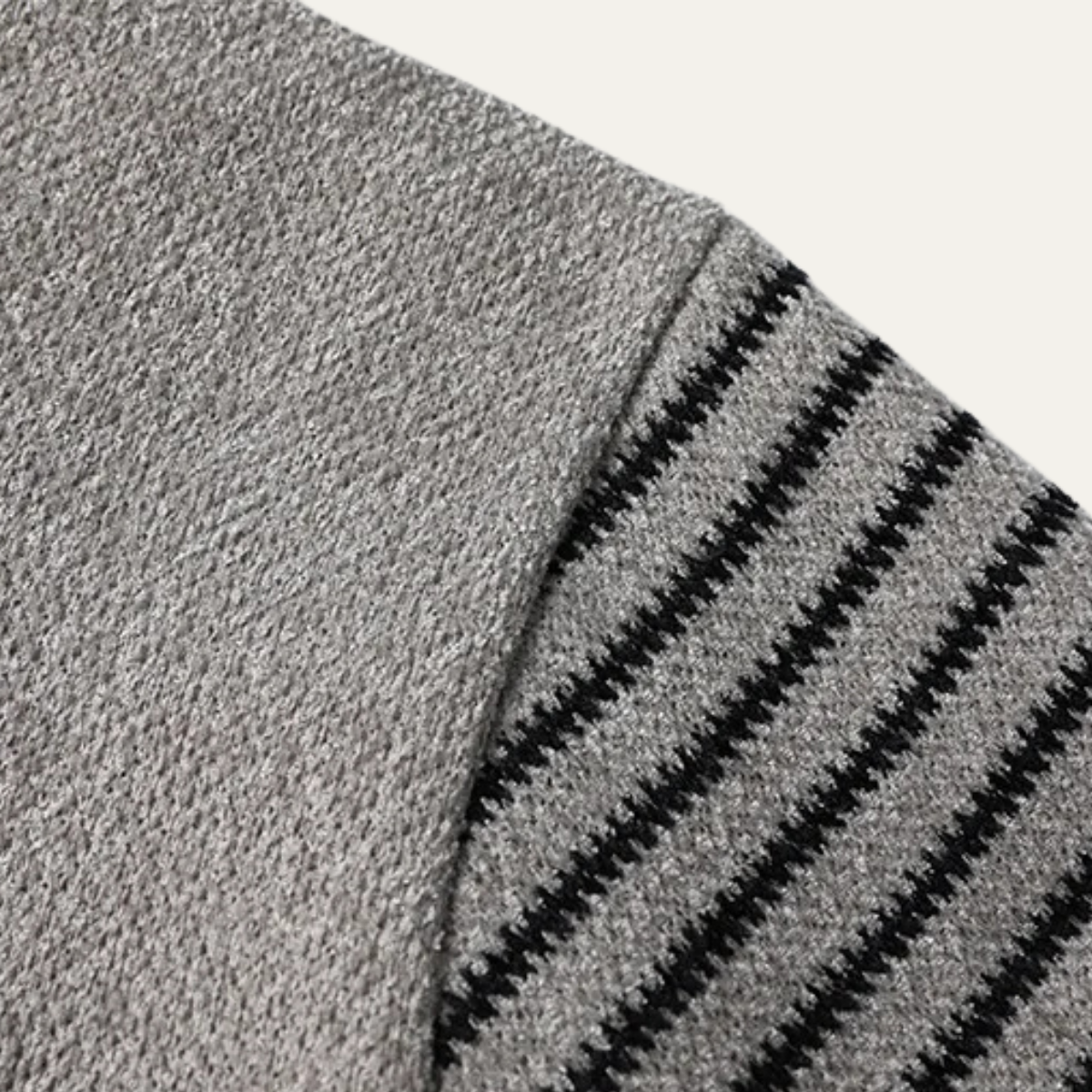 Men's Patchwork Knit Sweater Warm Winter Round Neck