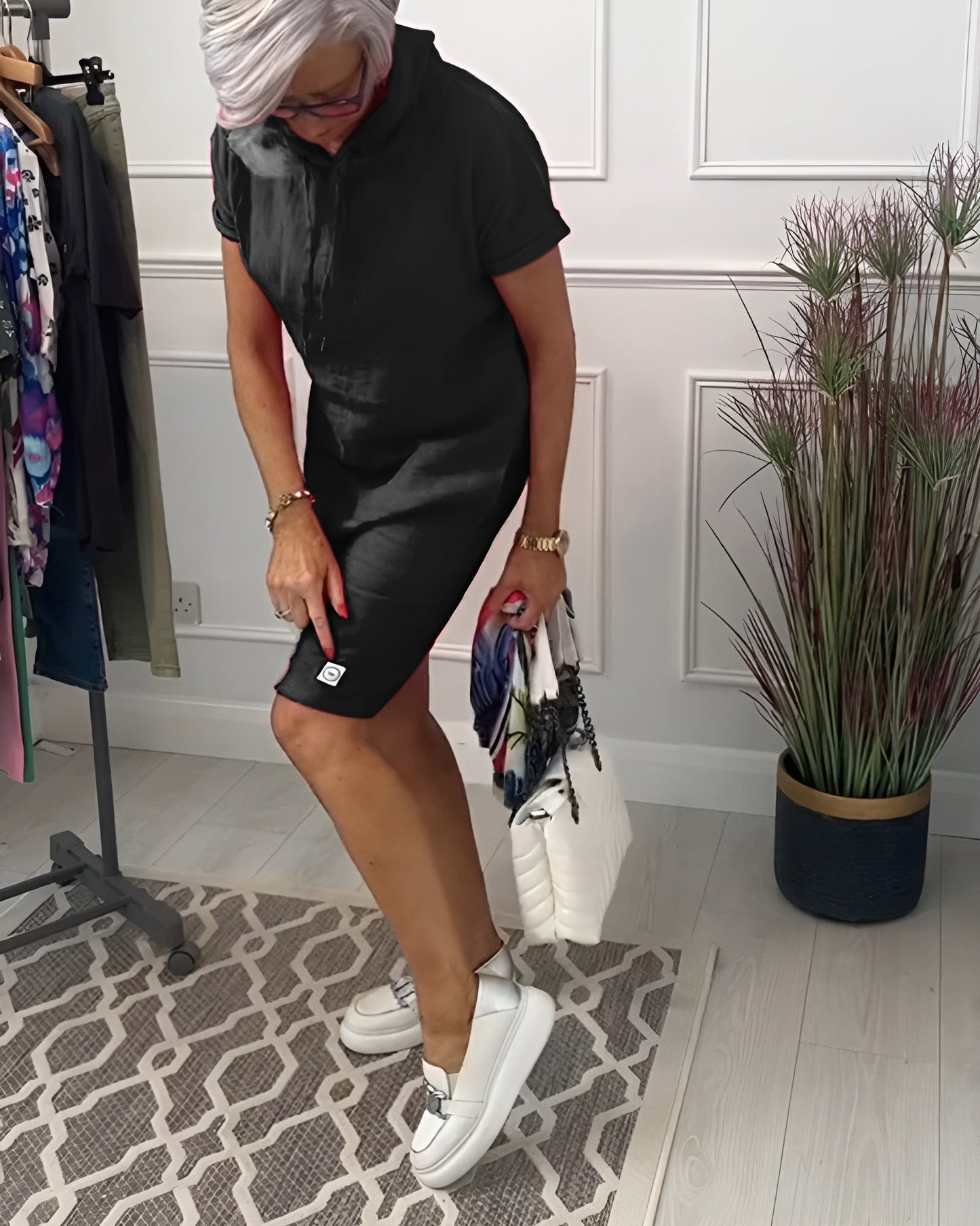Casual Hooded Sweat Dress