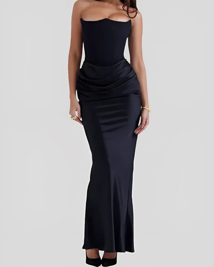 Elegant Long Sleeve Formal Maxi Dress