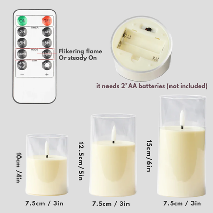 Led Candle 3 Piece Set - VibreMode