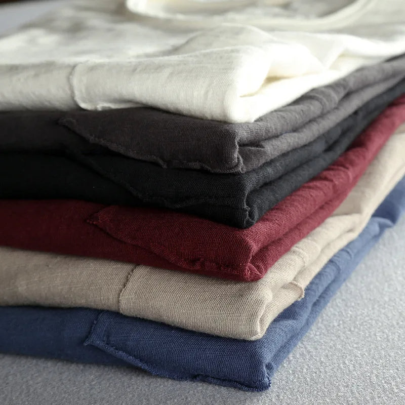 Cotton Long Sleeve Crew Neck Shirt