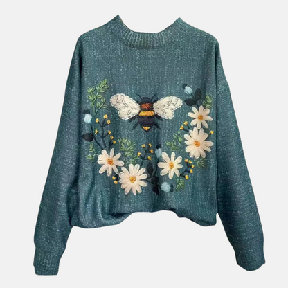 Women's 3D Floral Knit Sweater