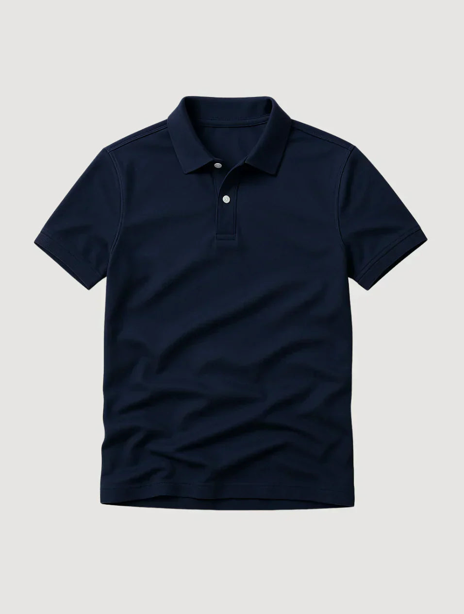 Men's Navy Blue Polo Shirt Cotton Classic Fit