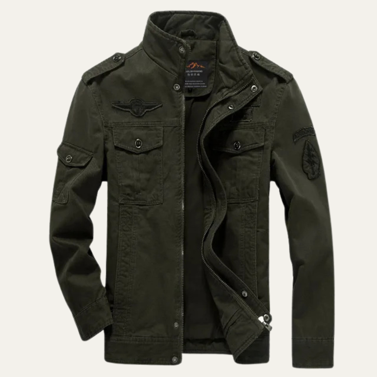 Men's Casual Military Cargo Jacket - VibreMode