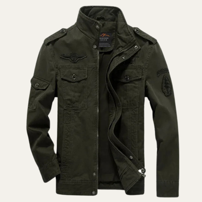 Men's Casual Military Cargo Jacket - VibreMode