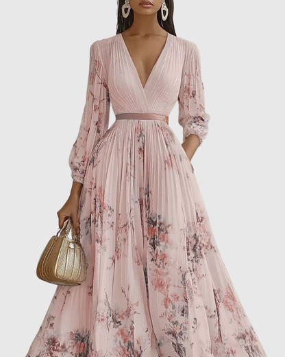 Elegant Floral Sleeveless Midi Dress for Women
