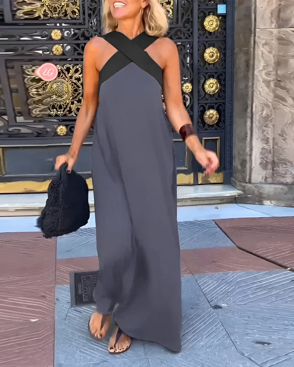 Elegant V Neck Long Evening Dress