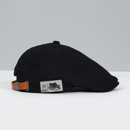 Men's Adjustable Beret Wool Modern Black
