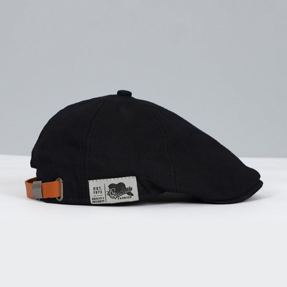 Men's Adjustable Beret Wool Modern Black