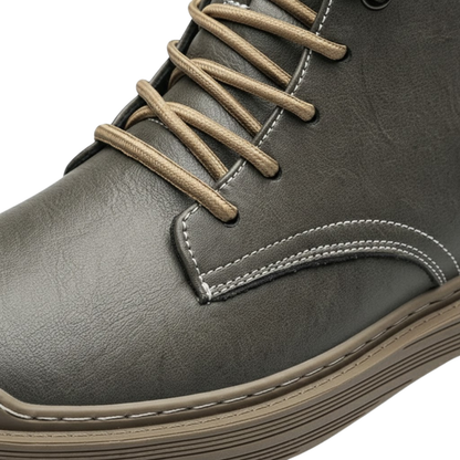 Men's Classic Leather Ankle Boots Height Boost Shoes
