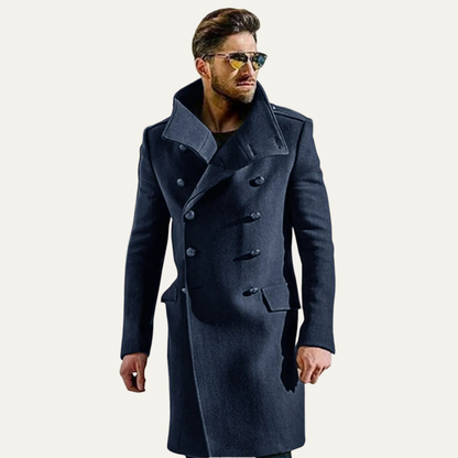 Dunhill Men's Double Breasted Wool Trench Coat