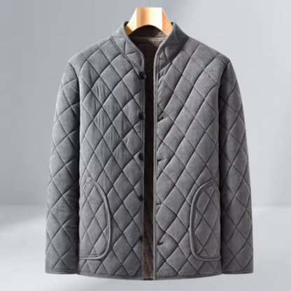 Men's Quilted Winter Jacket Thick Padded Fleece Lining