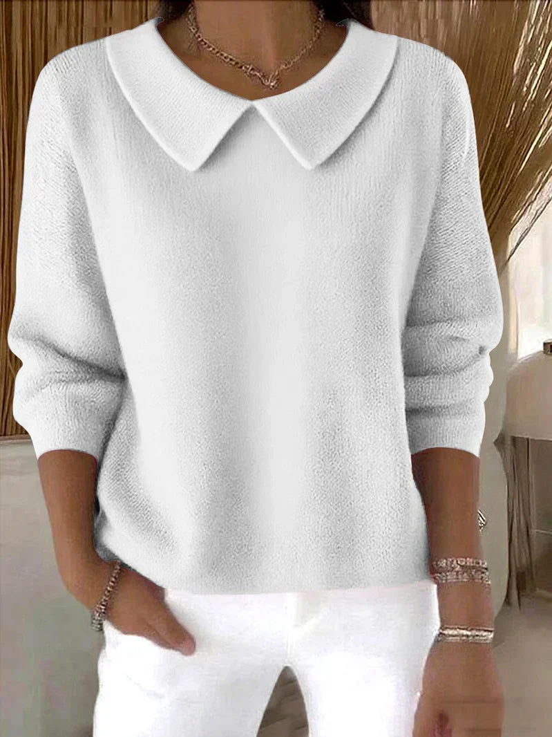 Ladies' Crew Neck Wool Blend Sweater