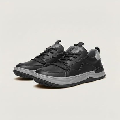 Men's Leather Sneakers Modern Casual Brown