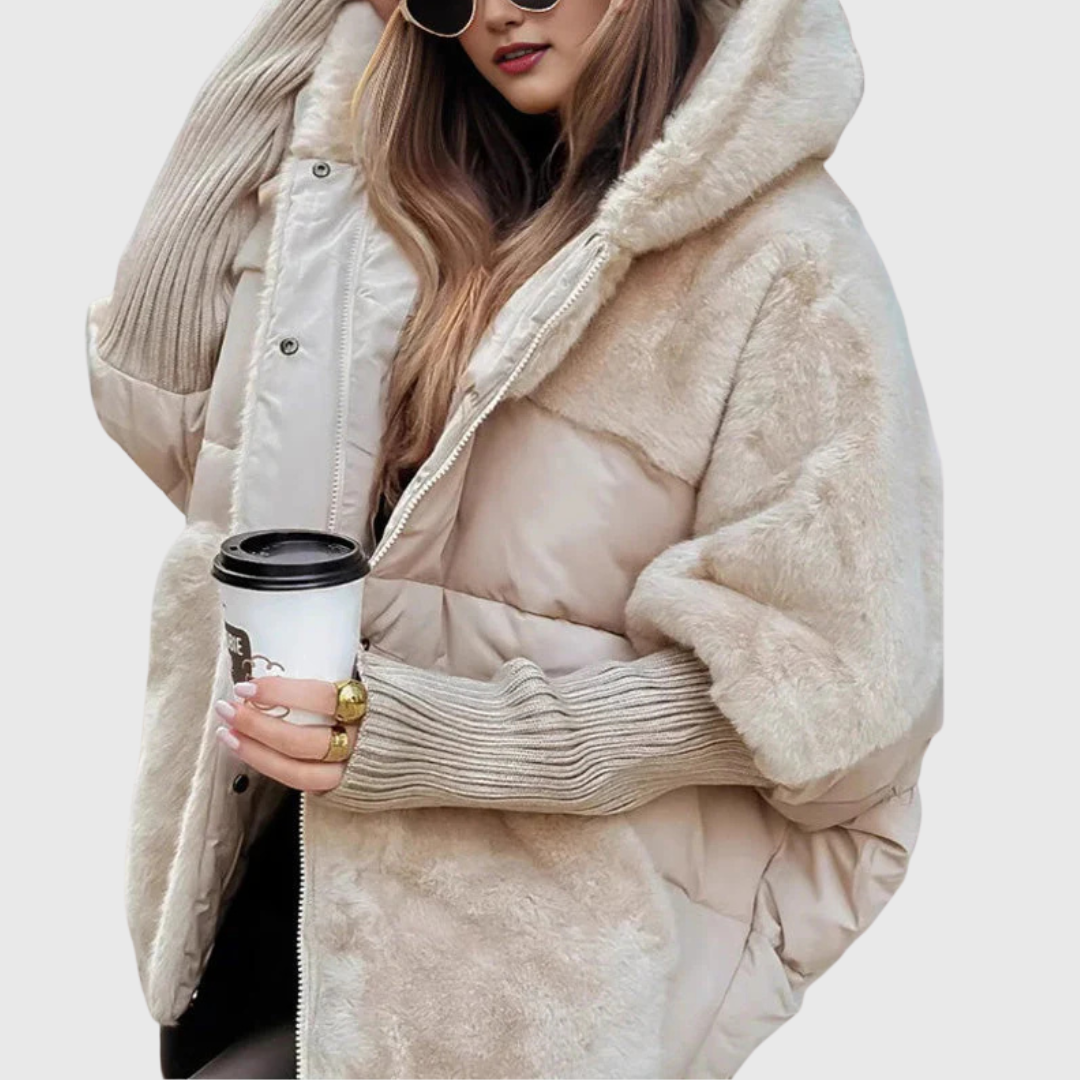 Large Synthetic Fur Winter Coat