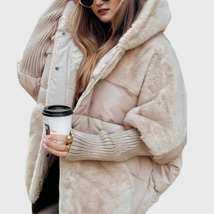 Large Synthetic Fur Winter Coat
