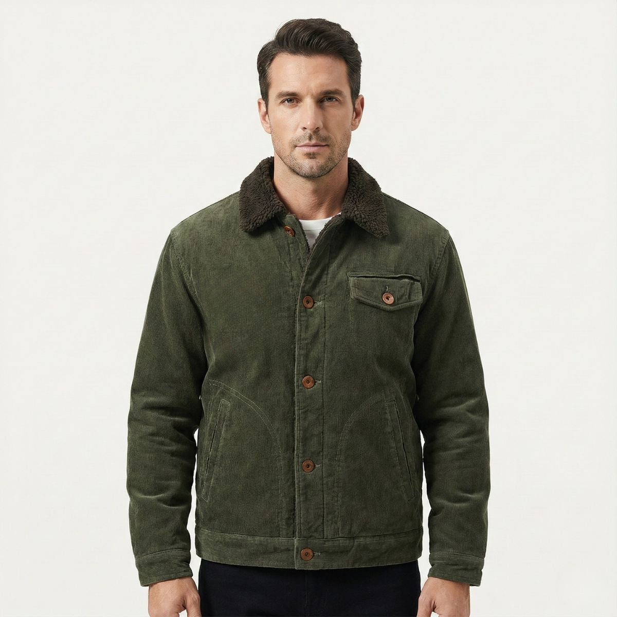 Men's Corduroy Winter Jacket Warm