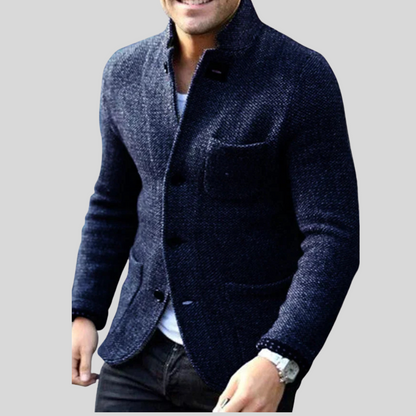 Men's Down Blazer Warm Waterproof Navy