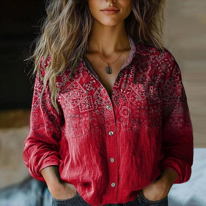 Women's Vintage Bohemian Blouse - VibreMode