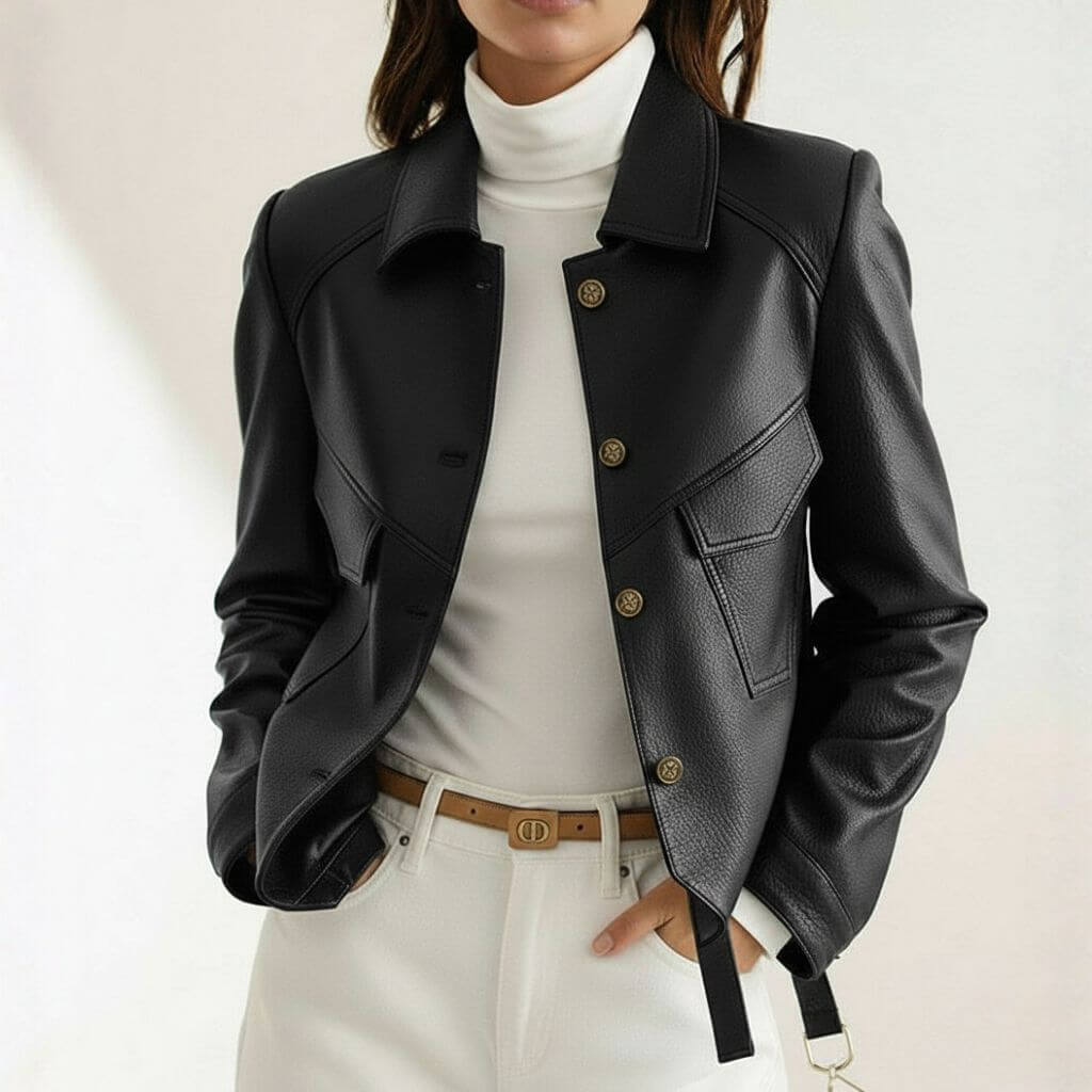 Timeless Brown Leather Biker Jacket