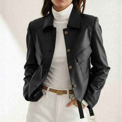 Timeless Brown Leather Biker Jacket