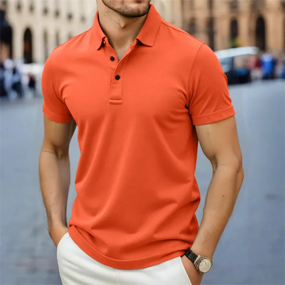 Men's Classic Short Sleeve Polo Shirt Cotton