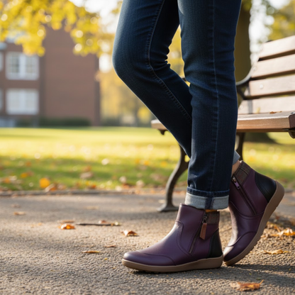 Women's Low Heel Round Toe Elastic Boots