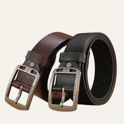 Genuine Cowhide Men's Belt Modern Vintage Style