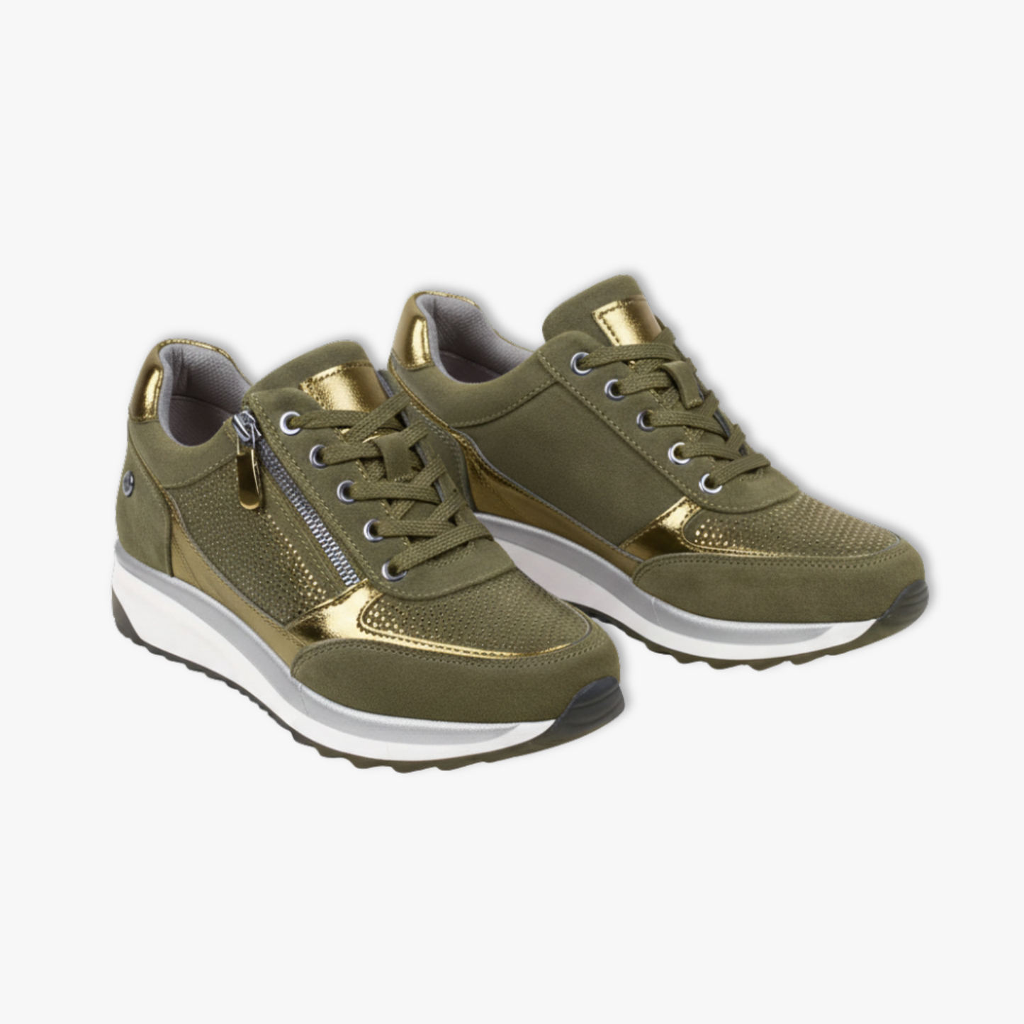 Comfortable Ladies Low Wedge Rubber Sneakers
