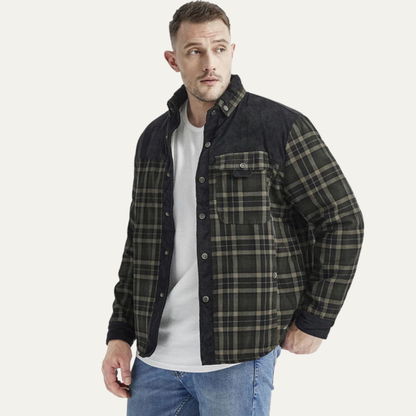 Men's Fleece Lined Flannel Jacket Plaid
