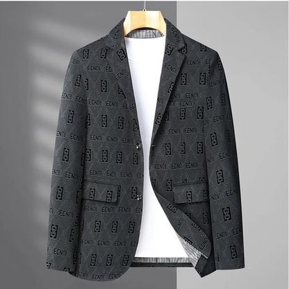Men's Houndstooth Business Jacket Oversized