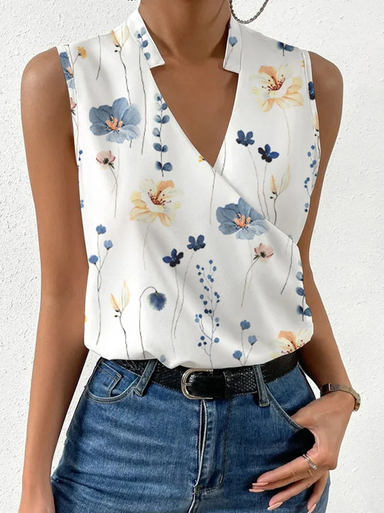 Women's V-Neck Blouse Breathable