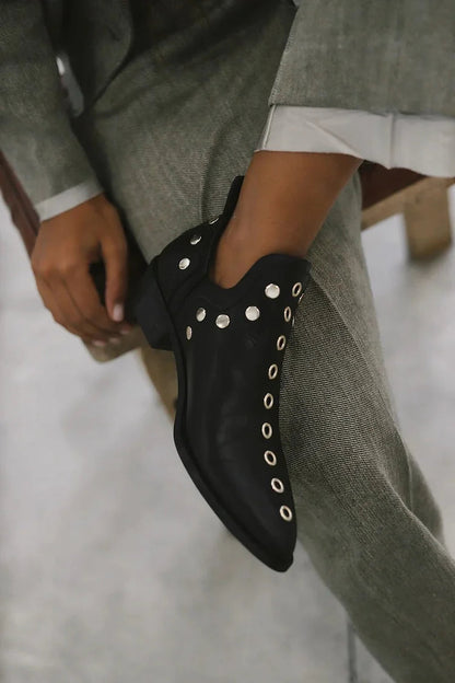Edgy Studded Ankle Boots