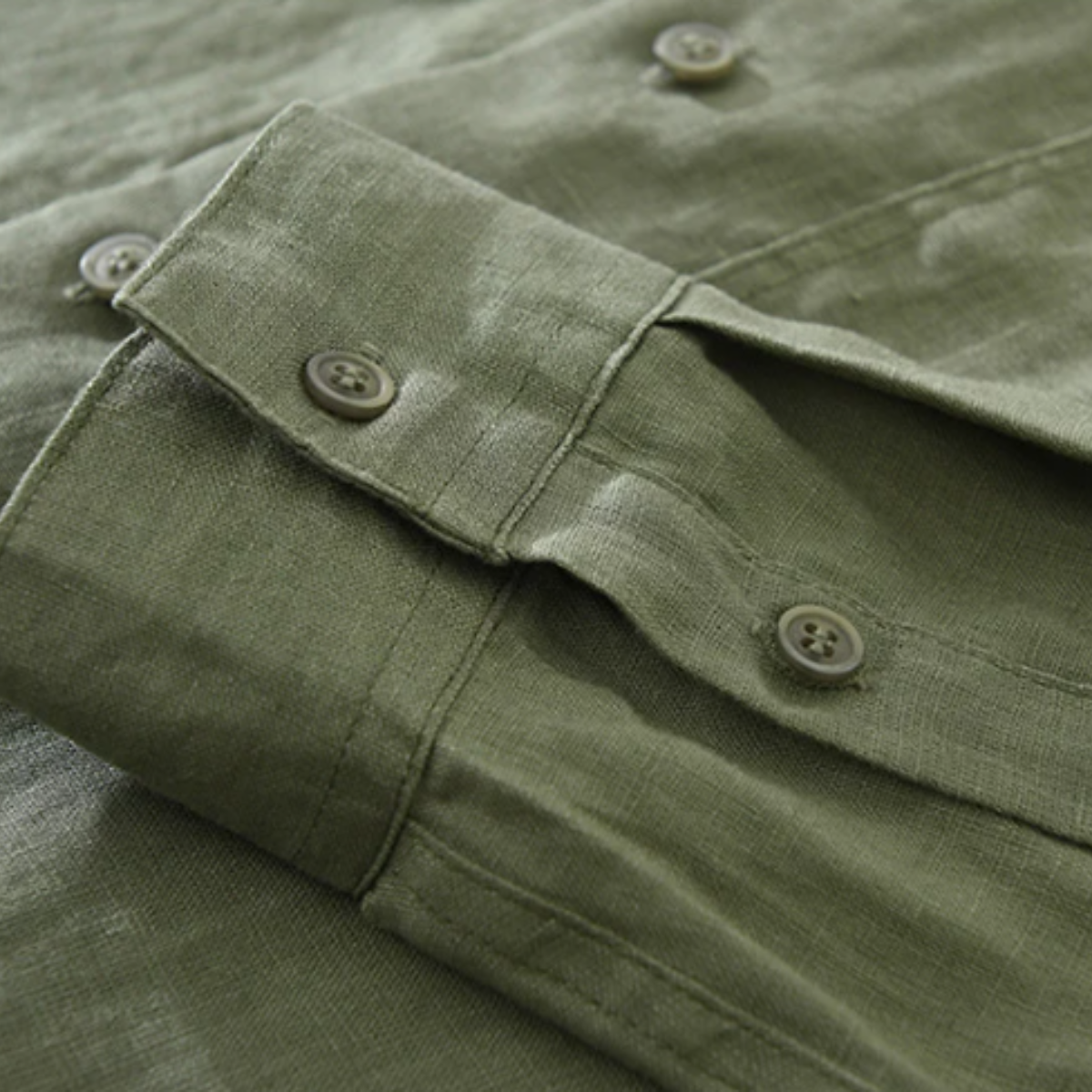 Men's Linen Casual Summer Shirt Green