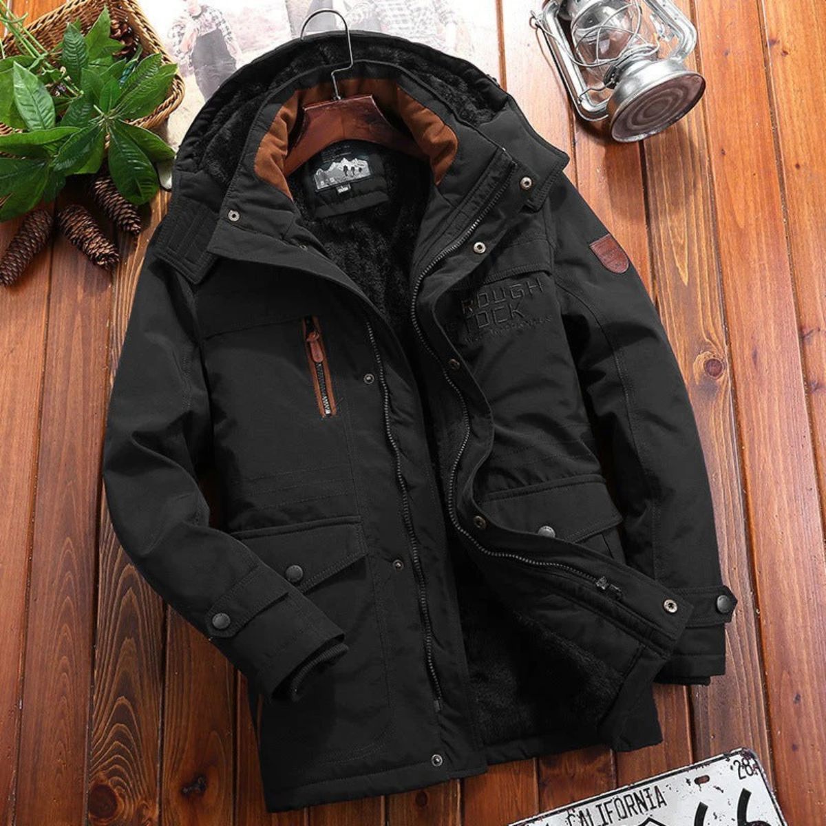 Men's Quilted Loose Fit Jacket Weather Resistant