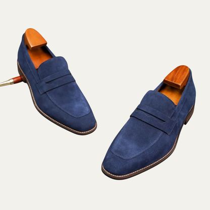 Men's Suede Penny Loafers Comfort Brown